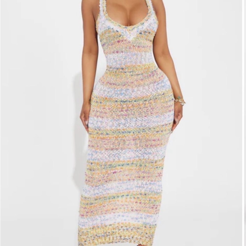 Fashion Nova Pastel Knit Maxi Dress